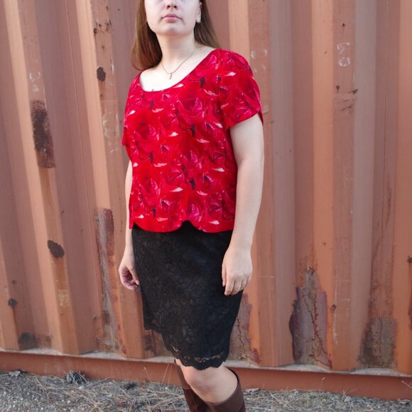 Black Lace Vintage Mini Skirt By Kenar - Picture 3 of 7